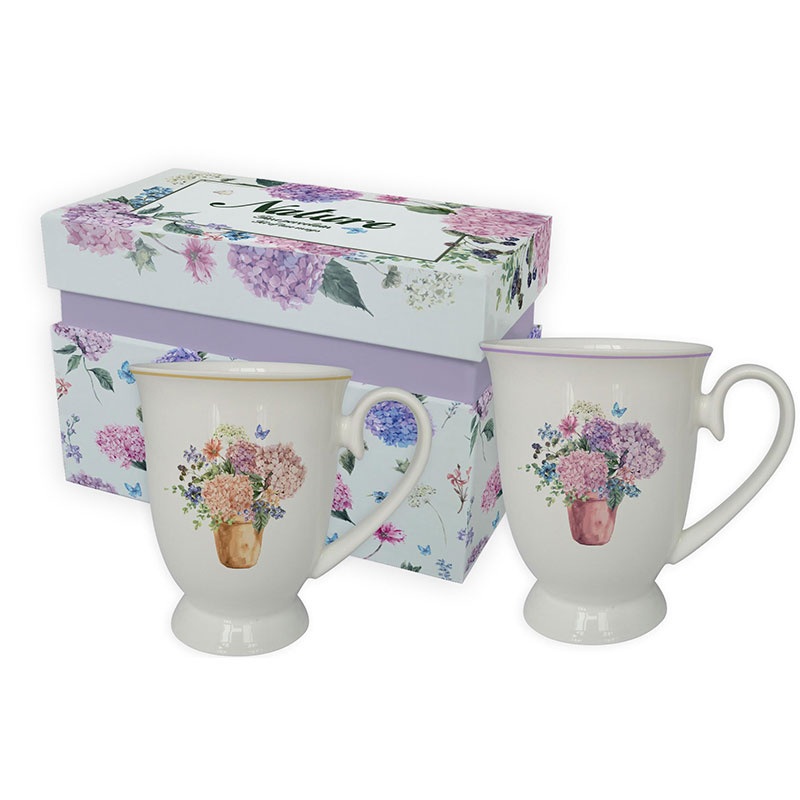Factory New Arrived Spring Collection High Quality Personalized Ceramic Coffee Cups with Floral Pattern and Gift Box for Gifts – Dinner Set and Mug price