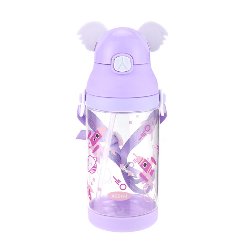 Grinkwell 450ml Cartoon Design BPA-Free Portable Plastic Water Bottles with Spout Straw – Portable Water Bottle and BPA-Free Plastic Water Bottle price