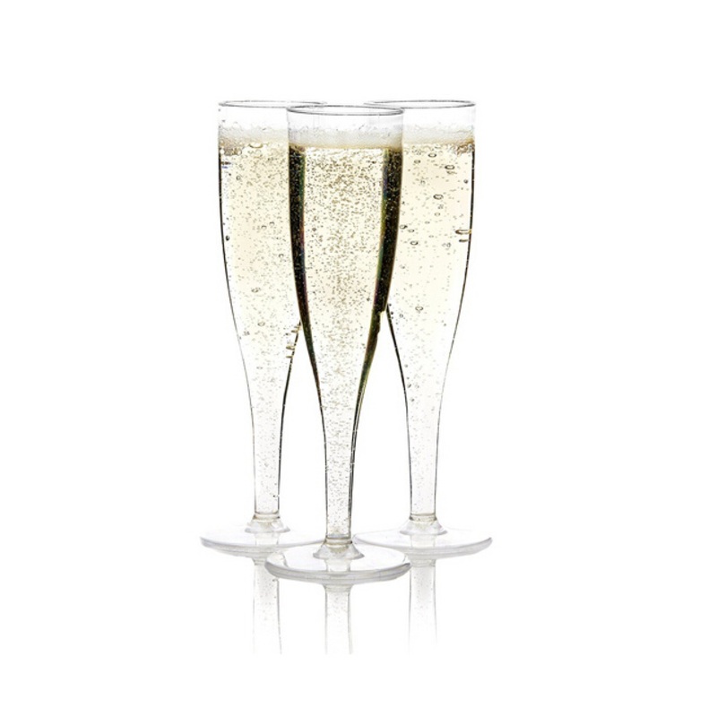 Hard Plastic 1 Piece Champagne Flute, 5oz Capacity, Clear – Plastic Champagne Glass and Plastic Glass price