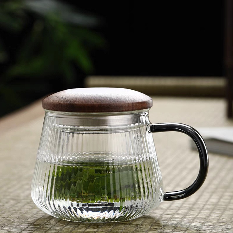 High Temperature Resistant Glass Teapot Set Glass Tea Set with Wooden Lid Transparent Glass Flower Teapot Teaset Tea Glasses Tea Cup – Glass Tea Set and Tea Set with Infuser price