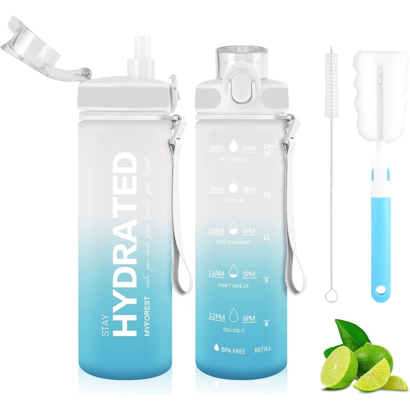 PC/Tritan BPA Free 32oz 1L Eco Friendly Large Fitness Gym Sport Motivational Water Bottle with Time Marker – Water Bottle and Plastic Water Bottle price