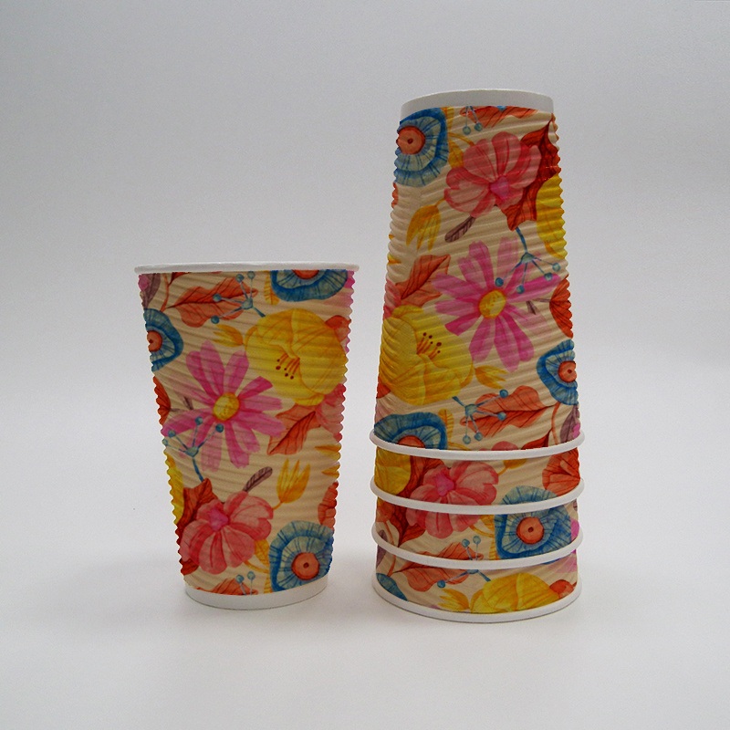 PE 16oz Ripple Wall Paper Cup – Coffee Paper Cup and Disposable Paper Cup price