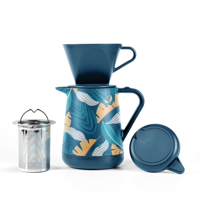 Premium 20oz Stocked Carafe Insulated Thermal Stainless Steel Coffee Tea Pot Set with Infuser – Coffee Pot and Travel Coffee Pot price