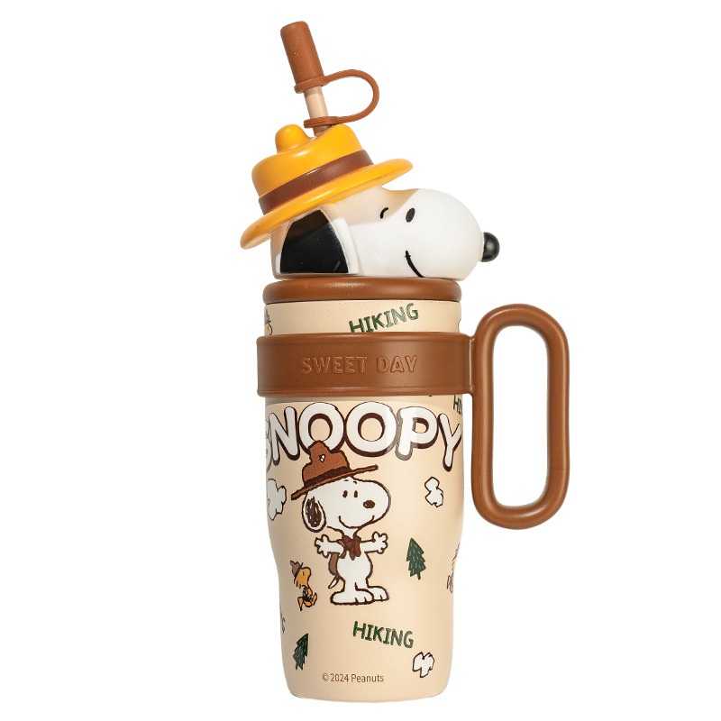 Snoopy New Figure Vacuum Thermo Cup Creative Ice Bully Cup Portable Handle Outdoor Sports Water Cup Male and Female Students Water Cup – Water Cup and Sports Water Cup price