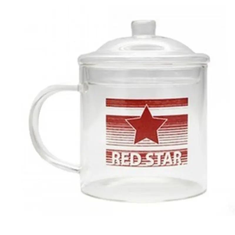 Wholesale Large Capacity 450ml Clear Glass Tea Cup with Glass Lid – Round Glass Cup and High Borosilicate Cup price