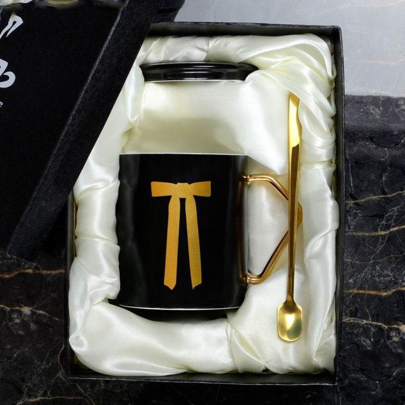 Wholesale White&Black Couple Coffee Mugs with Spoon – Ceramic Mug and Ceramic Coffee Mug price