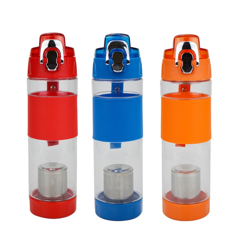 Wholesales 700 Ml Customization BPA Free Plastic Tea Strainer Sport Bottle Tea Infuser Water Bottle – Wholesales Water Bottle and 700 Ml Customization price