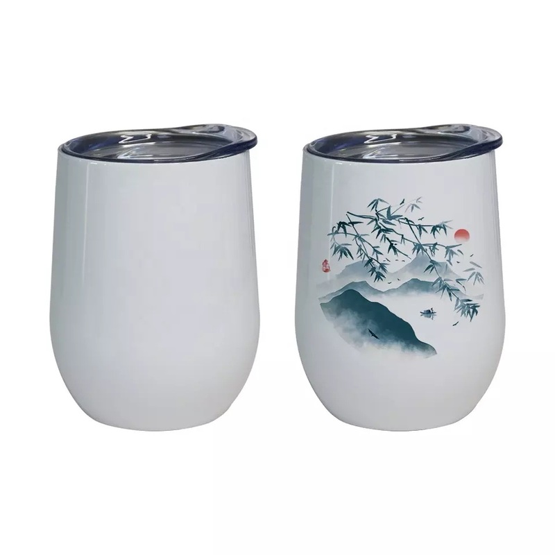 12 Oz Blank Sublimation Wine Tumblers Coffee Cups Mugs Sublimation Egg Tumbler Double Walled Vacuum Insulated Sublimation – Sublimation Wine Tumblers and Mugs Sublimation Egg Tumbler price