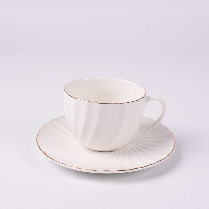 200ml Custom Logo Ceramic Tea Cup Porcelain Coffee Mug with Saucer – Ceramic Cup and China Cup price
