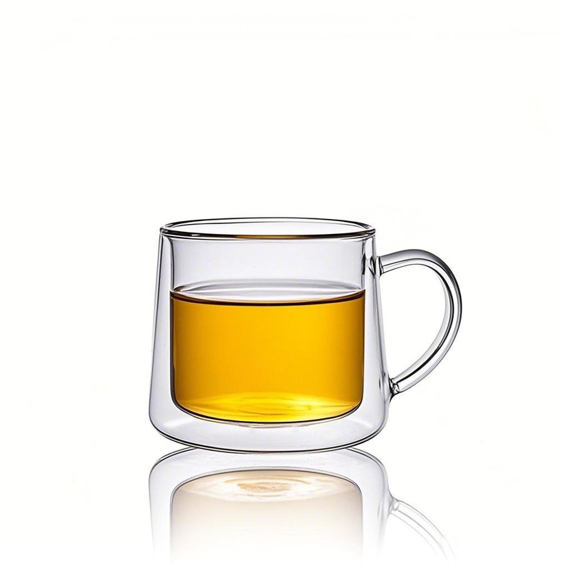250ml Multi Sizes Heat Resistant Borosilicate Double Wall Glass Tea Mug Cup for Coffee Juice Water – Glass Cup and Glass Tea Cup price