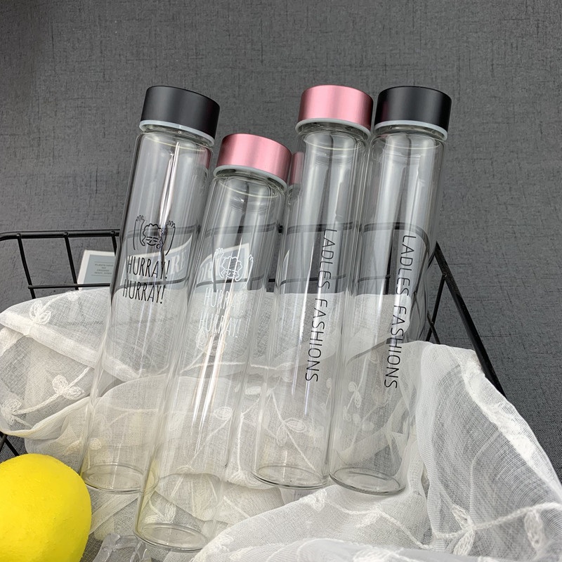 400ml High Borosilicate Glass Water Bottle for Promotion Gift and Family – Glass Bottles for Water and Glass Water Bottles price