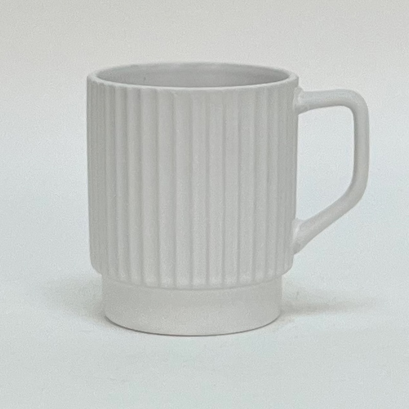 9oz Ceramic Vertical Stripe Mug Stackable Cup Customizable Logo – Mugs for Coffee and 9oz Ceramic Mug price