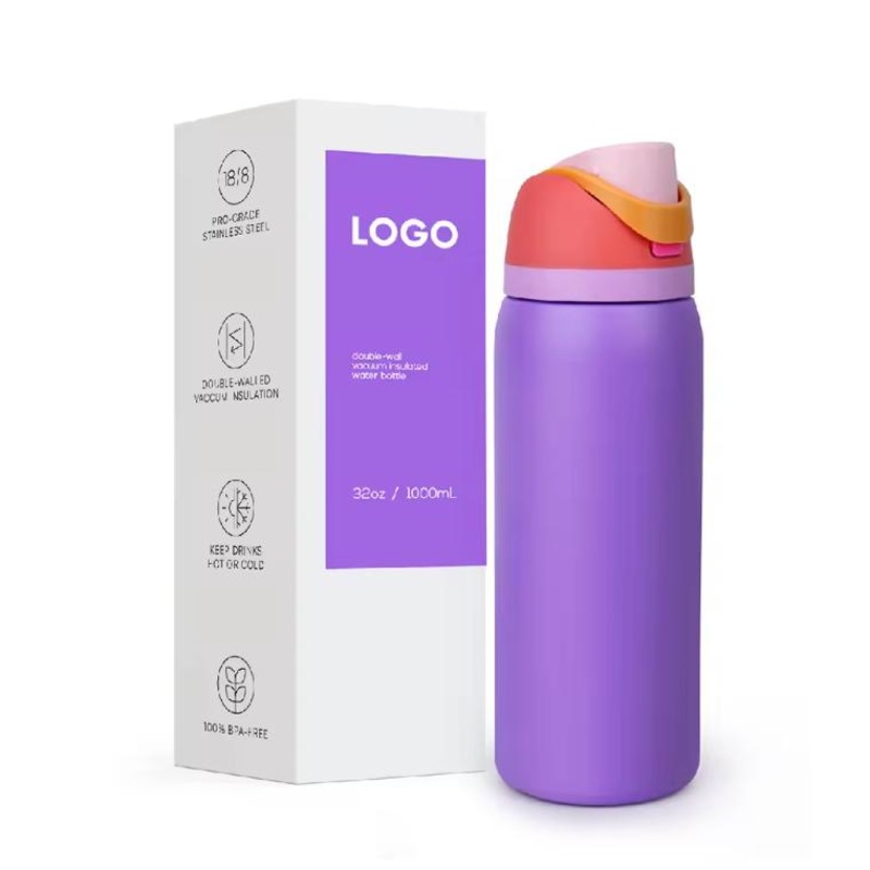 Custom 24oz Vacuum Travel Water Bottle with Handle Straw Lid Double Wall – Gym Flask and Stainless Steel Sport Bottle price
