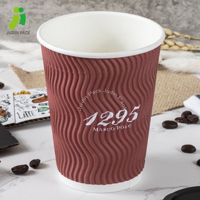 Customized Print Ripple Wall Paper Coffee Cups with Lids – Paper Cup and Coffee Cup price
