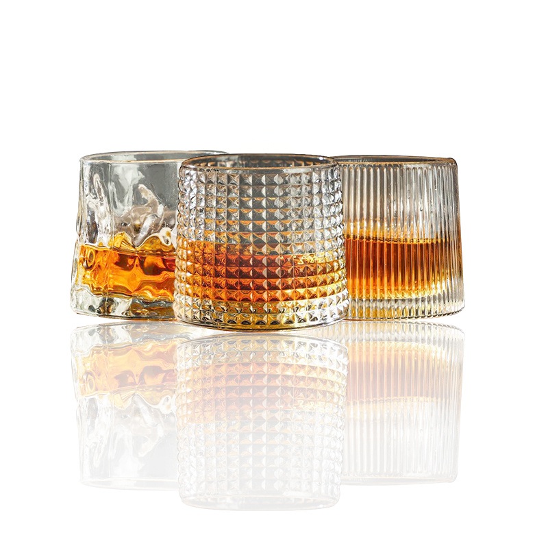 Dropshipping Japanese Europe Innovative Rotatable Whiskey Crystal Tumbler Wine Glass Cup – Diamond Clear Wine Glasses Wine Glass Cup and Tea Cup Wine Glass Custom Logo price