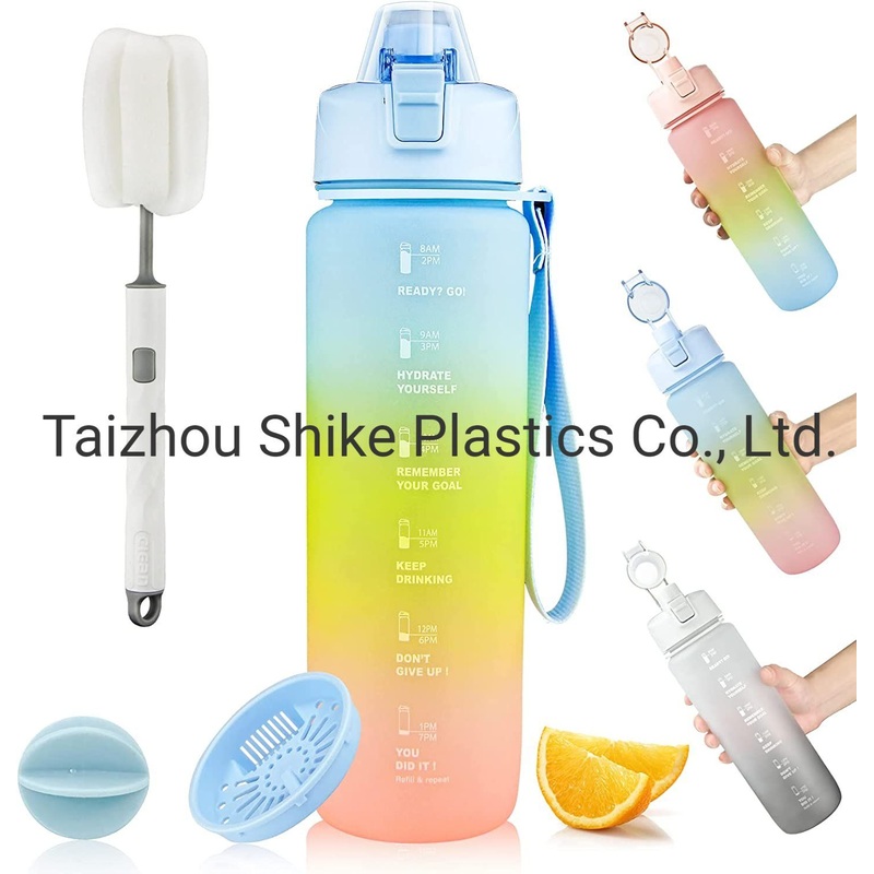 Sublimation Wide Mouth Leakproof Durable Non-Toxic Blanks Flip Top Water Bottle Plastic Motivational 1 Liter Water Bottle – Tritan Water Bottle and Water Bottle price