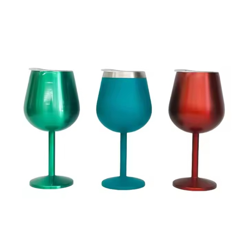 Unbreakable 304 Stainless Steel Goblet Drinking Cup Metal Wine Tumbler Goblet with Golden Finishing Unique Design European Style – 14oz Stainless Steel Goblets Champagne Glasses and Metal Wine Glasses price