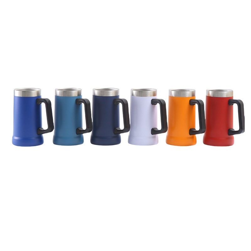 Wholesale in Bulk 710ml Big Grip Beer Stein 304 Stainless Steel Double Wall Vacuum Insulated Cups with Handle – Big Grip Beer Stein and Vacuum Insulated Cups price