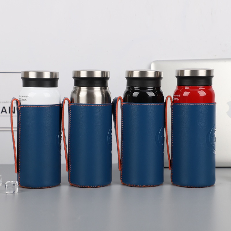 304 Stainless Steel Straight Body Insulation Leather Cover Insulation Cup – Vacuum Flask and Vacuum Cup price