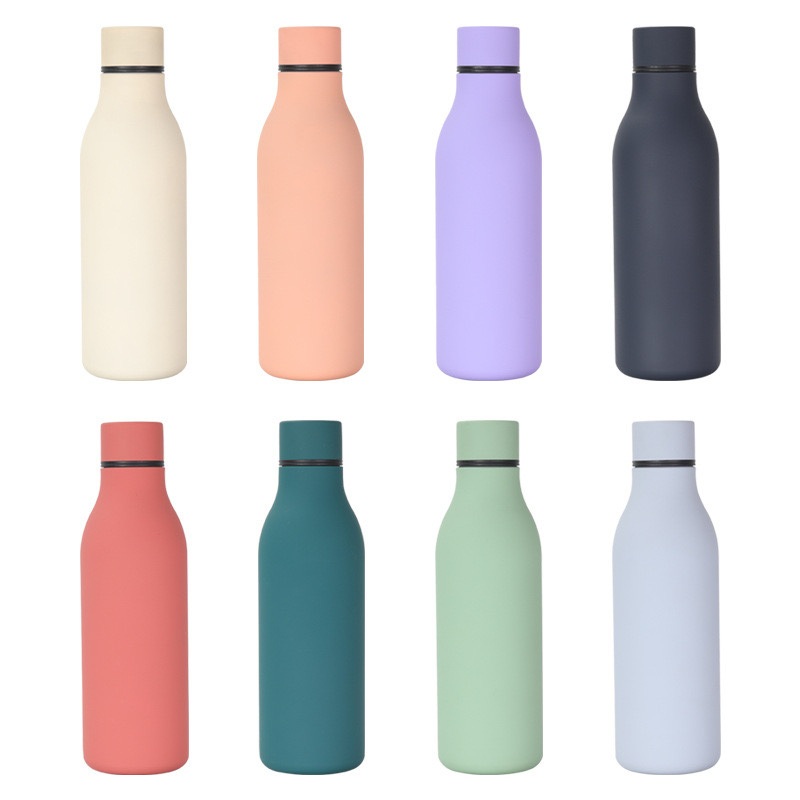 550ml Double Wall Cola Shape Water Bottle Insulated 304 Stainless Steel Rubber Coated Water Bottle – Stainless Steel Bottle and Stainless Steel Cup price