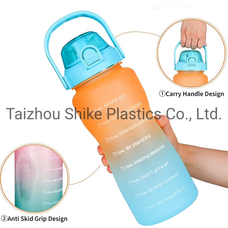 64 Oz BPA Free Wholesale PETG Plastic Sports Bottle Motivational Half Gallon Water Bottles with Time Marker – Water Bottle and Travel Bottle price
