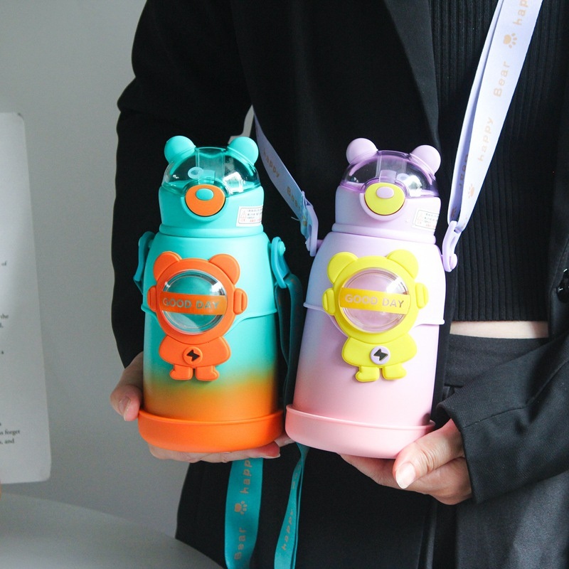 Colorful Bear Diagonal Cross Large Capacity Cartoon Insulated Cup – Vacuum Flask and Vacuum Cup price