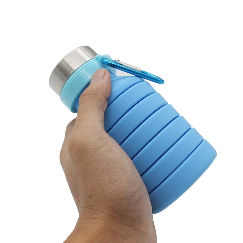 Colorful FDA Silicone Collapsible Sports Folding Water Bottle – Silicone Water Bottle and Collapsible Water Bottle price