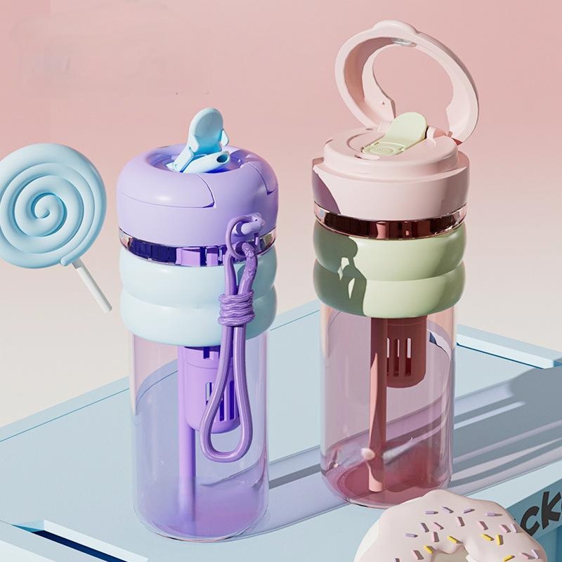 Large Capacity Minimalist Handle Double Drinking Plastic Cup with Filter Screen – Glass Bottle and Water Glass price