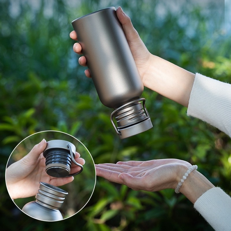Pure Titanium Portable 750 Ml Water Bottle with Screw Lid – 750 Ml Water Bottle. and Sport Bottle price