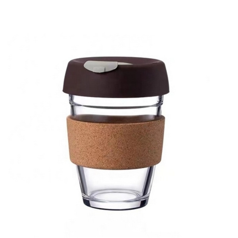 Sold 250ml 350ml Glass Coffee Juice Cups with Cork Straps and Silicone Lids – Coffee Mug and Beer Mugs price