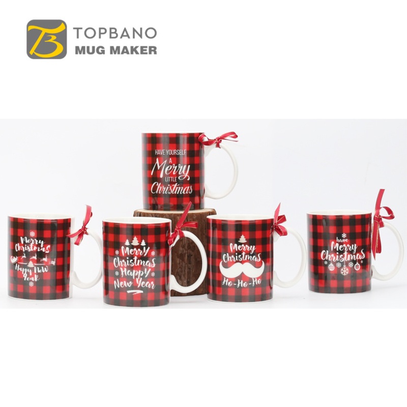 Wholesale Christmas Coffee Cup Gift Ceramic Black Mug Glazed Mug – Ceramic Mug and Custom Mug price