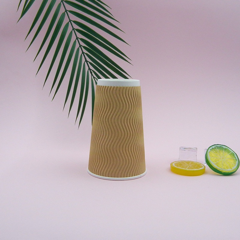 Wm1049 PE Coated Paper 16oz Hot Drinks Disposable Custom Logo Coffee Ripple Wall Paper Cup with Cover – Coffee Paper Cup and Disposable Paper Cup price