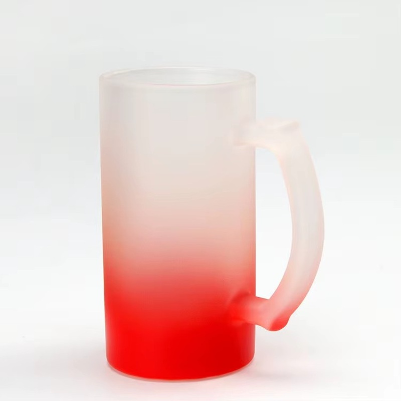 2025 Color Gradient Glass Beer Mugs Sublimation Glass Cup Frosted Glass Cup – Color Gradient Glass Beer Mugs and Frosted Gradient Glass Beer Mug price