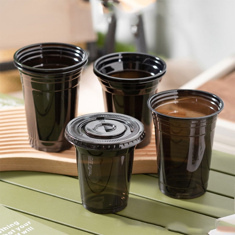 Custom Disposable Clear Pet Black Plastic Cups with Lid and Straw – Plastic Cups and Plastic Cups with Lids price