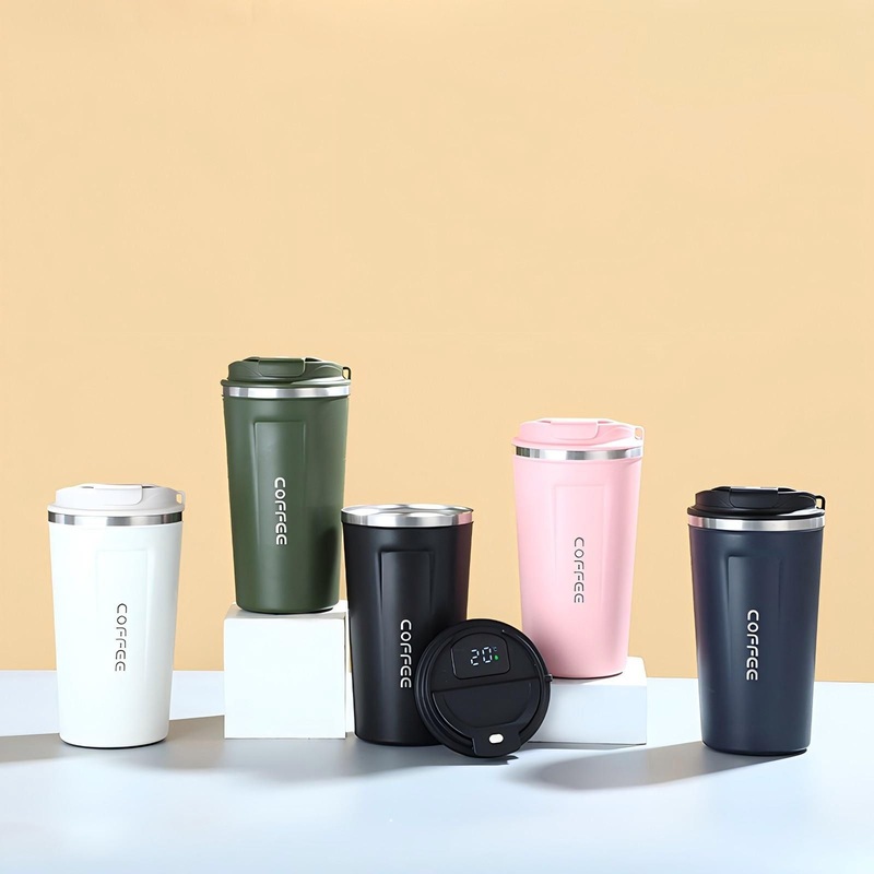 Custom High Quality Stainless Steel Water Bottle Double Wall Vacuum Insulated Battery Powered LED Temperature Display Smart Coffee Mug Cups – Vacuum Cup and Coffee Cup price