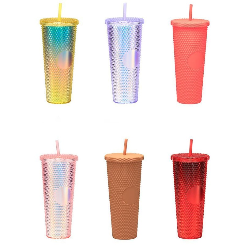 Customized Double Wall Portable Mug Water Bottle Gradient Plastic Sippy Straw Cup – Water Bottle and Double Wall Bottle price