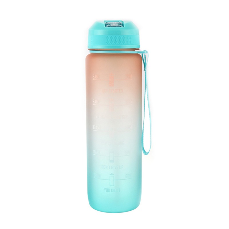 Grinkwell 1000ml Gradient Plastic Drinking Water Bottle with Time Marking – Portable Water Bottle and BPA-Free Plastic Water Bottle price