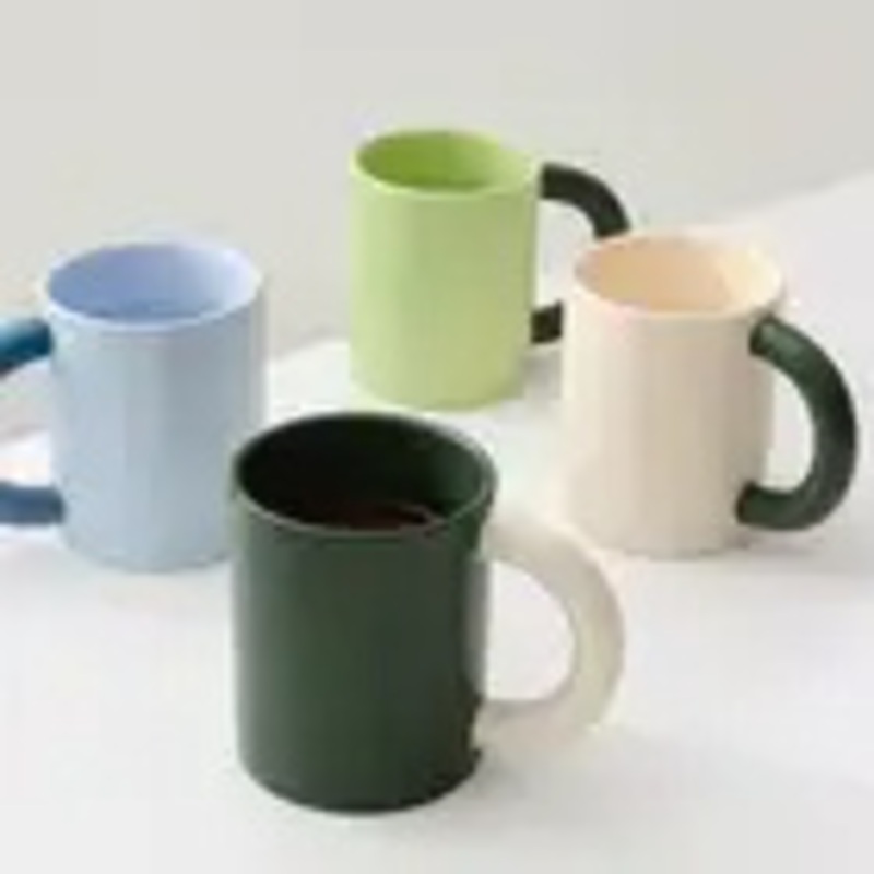 Nordic Ceramics Household Office Mug Creative Stitching Color – Water Bottle and Ceramic Cup price