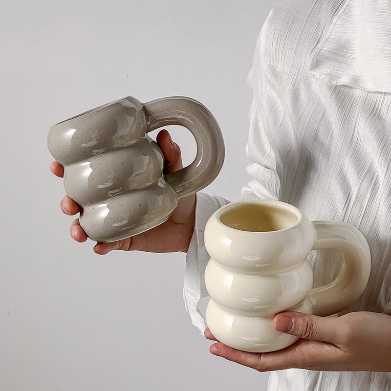Nordic Chubby Ceramic Mug for Couples – Large Capacity Coffee Cup – Chubby Ceramic Mug and Nordic Creative price