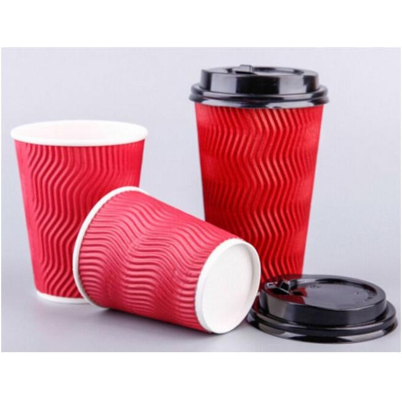 Paper Cups for Hot Beverage / Coffee/ Tea/ Pearl Milk Tea Ripple Wall Cup Corrugate Cup – Paper Cup and Ripple Wall Cup price