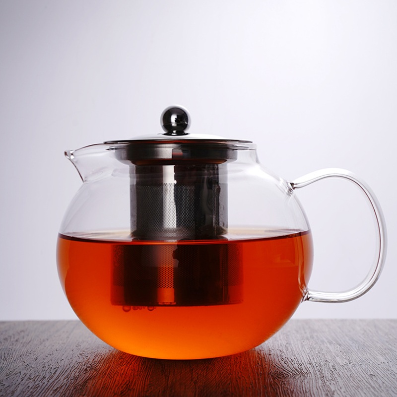 Wholesale Heat Resistant Borosilicate Clear Glass Tea Pot Tea Maker Glass Tea Cup Set – Glassware and Glass Water Pitcher price