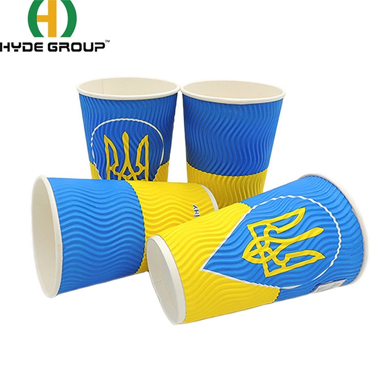 16oz Double Ripple Wall Paper Coffee Cups for Hot Drink – 16oz Ripple Wall Paper Cups and Hot Drink Cups price