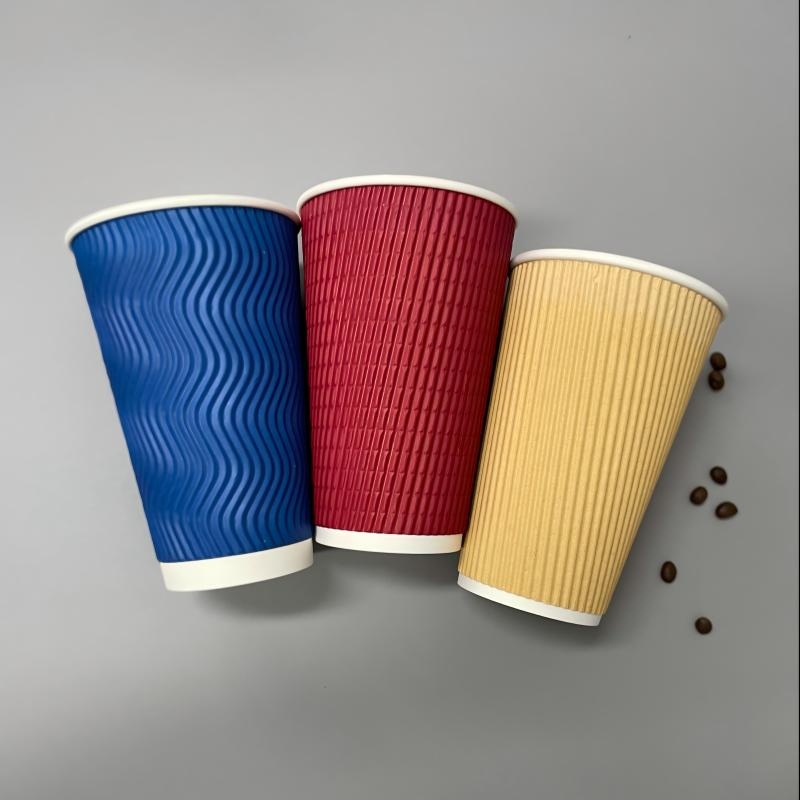 Biodegradable Triple Ripple Wall Paper Coffee Mug Tea Double Ripple Wall Paper Cup – Triple Ripple Wall Paper Coffee Cup and Double Wall Paper Cup price
