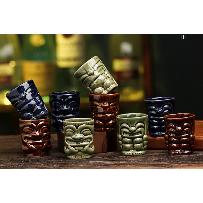 Creative Tiki Mug Tiki Mug Hawaiian Cocktail Mug Mini Ceramic Mask Mug Tiki Mug – Tiki Mug and Mask Mug price