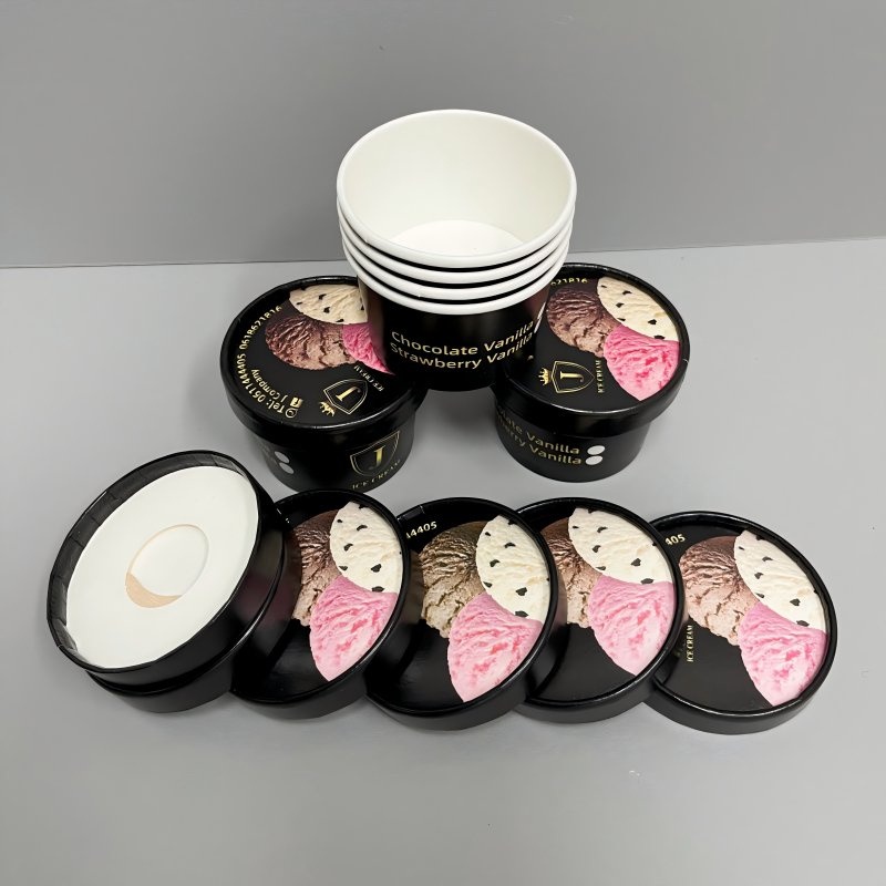 Customizable Disposable Ice Cream Cups with Lids & Spoons – Ice Cream Paper Cup and Disposable Paper Ice Cream Cup price