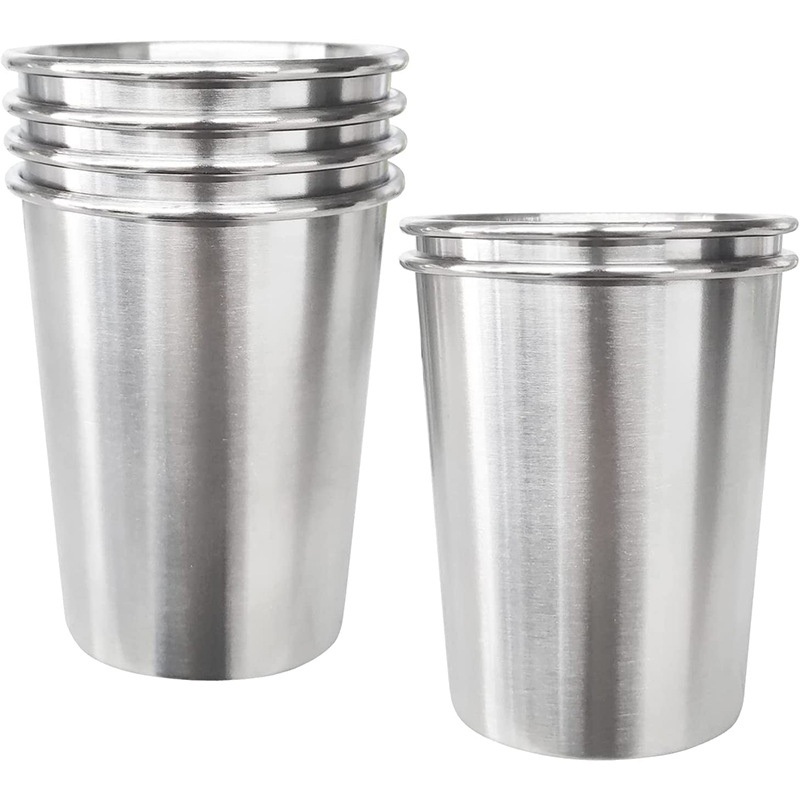 Food Grade 260ml 350ml 400ml 500ml 700ml Stackable Single Wall Stainless Steel Beer Cups Pint Tumbler Mug – Stainless Steel Beer Cups and Pint Tumbler Mug price