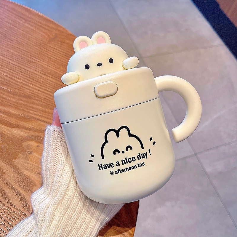 Little Bear Mug Lid Household Large Capacity Insulated Cup – Vacuum Flask and Vacuum Cup price