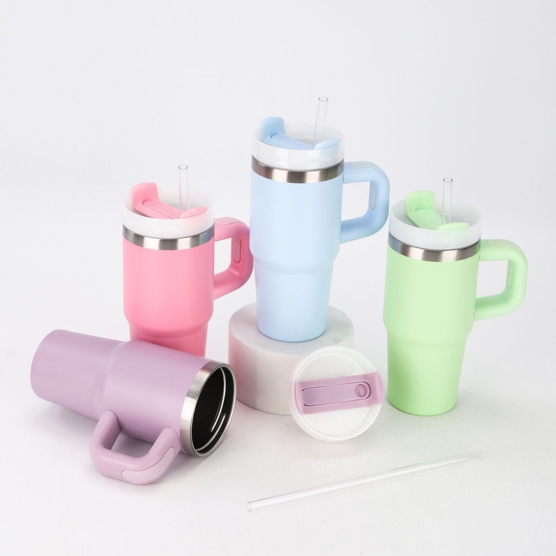 New Style Matte Colored Vacuum Insulated Stainless Steel 14oz Kid Water Bottle Thermo Vacuum Flask Tumbler with Handle – Custom Logo Tumbler and 40oz Tumbler price
