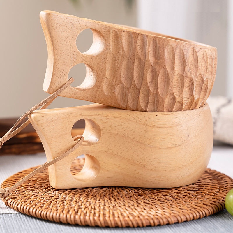 Premium Nordic Wooden Kuksa Cup with Handle for Dining – Wooden Cup<br />Normic Wooden Cup<br />Kuksa Cup<br />Water and High Quality Cup price