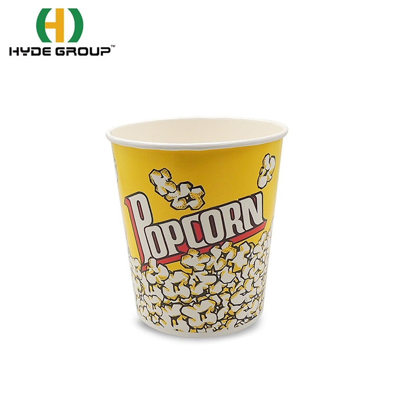Yellow Popcorn Bucket Disposable Popcorn Paper Cups with Dome Lid – Popcorn Cups and Disposable Popcorn Cups price